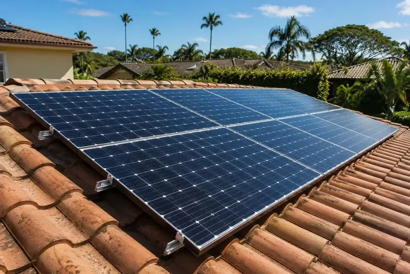 Installation de panneaux solaires à Saint-Gildas-de-Rhuys